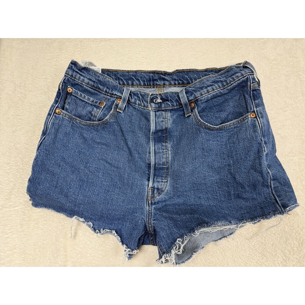 Levi's 501‎ Original Women's Distressed Micro Denim Jean Shorts Size W33